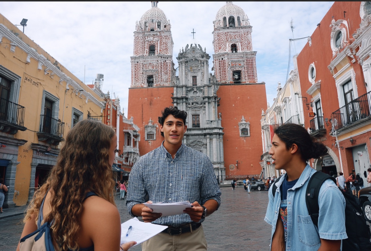 El Templo de San Francisco, en el centro histórico de Puebla
